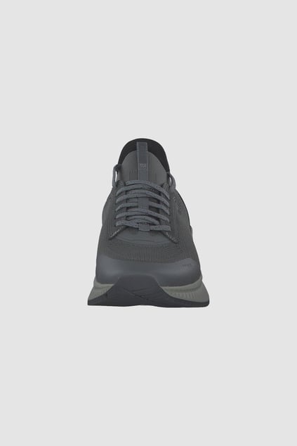 BOSS BOSS Erkek Marka Logolu Bağcıklı Kaydırmaz Tabanlı Günlük Gri Sneaker 50523113-026