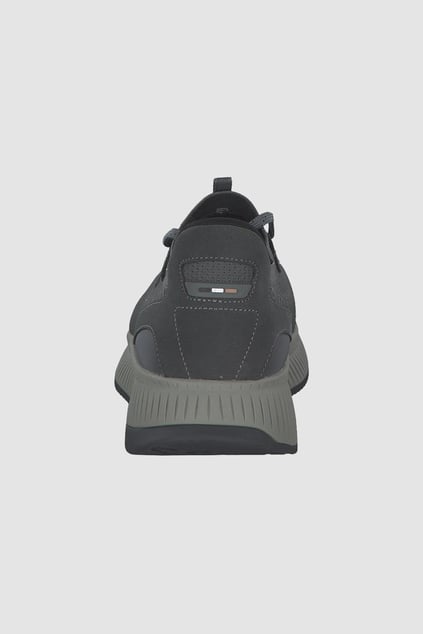BOSS BOSS Erkek Marka Logolu Bağcıklı Kaydırmaz Tabanlı Günlük Gri Sneaker 50523113-026