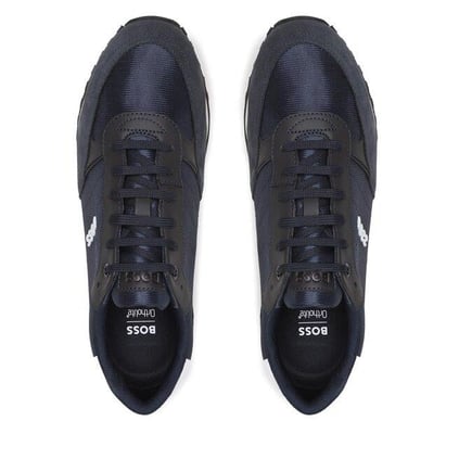 BOSS BOSS Erkek Marka Logolu Bağcıklı Kaydırmaz Tabanlı Günlük Lacivert1 Sneaker 50498133-401