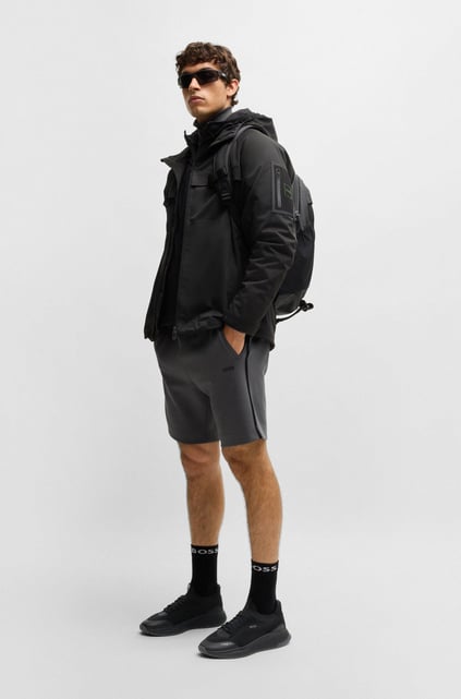 BOSS BOSS Erkek Marka Logolu Bağcıklı Kaydırmaz Tabanlı Günlük Siyah Sneaker 50523113-002