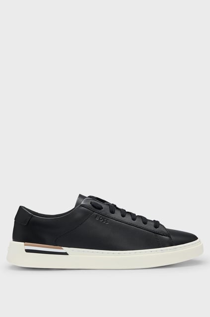 BOSS BOSS Erkek Marka Logolu Rahat Taban Bağıcıklı Siyah Sneaker 50502885-001