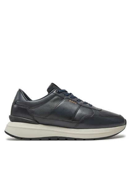 BOSS BOSS Erkek Marka Logolu Rahat Taban Bağıcıklı Lacivert Sneaker 50529502-410
