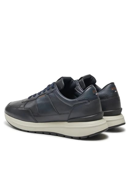 BOSS BOSS Erkek Marka Logolu Rahat Taban Bağıcıklı Lacivert Sneaker 50529502-410