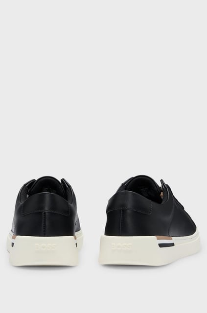 BOSS BOSS Erkek Marka Logolu Rahat Taban Bağıcıklı Siyah Sneaker 50502885-001
