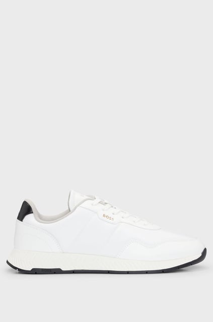 BOSS BOSS Erkek Marka Logolu Rahat Taban Bağıcıklı Beyaz Sneaker 50523180-100