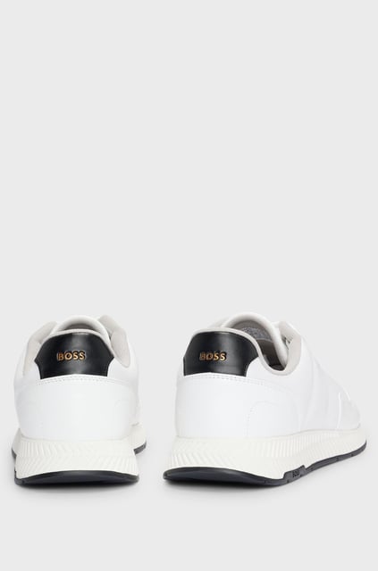 BOSS BOSS Erkek Marka Logolu Rahat Taban Bağıcıklı Beyaz Sneaker 50523180-100