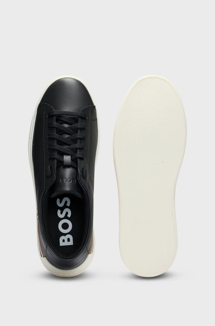 BOSS BOSS Erkek Marka Logolu Rahat Taban Bağıcıklı Siyah Sneaker 50502885-001