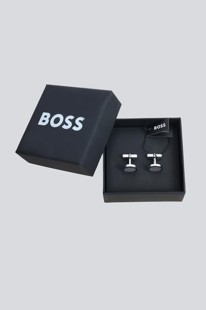 BOSS BOSS Erkek Monogram Logo Detaylı Lacivert Kol Düğmesi 50544116-410
