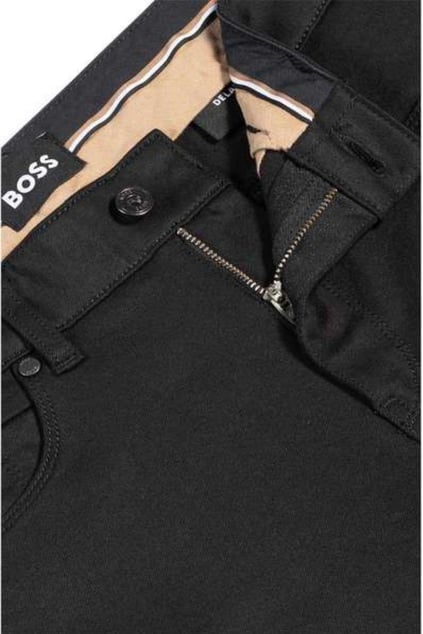 BOSS BOSS Erkek Normal Bel Slim Fit Dar Paça Siyah Jeans 50542723-003