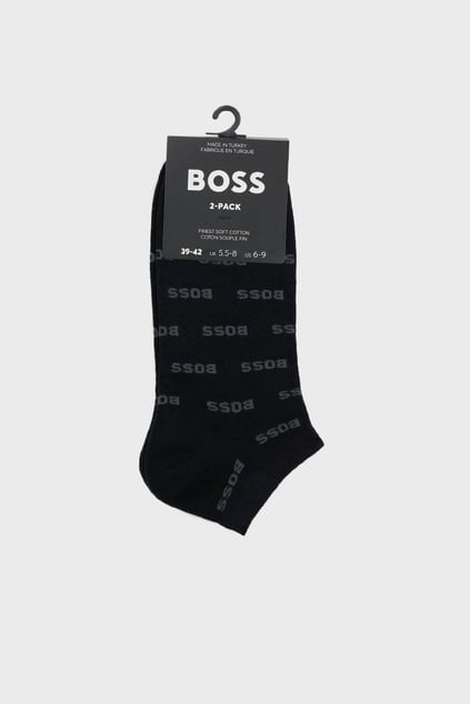 BOSS BOSS Erkek Pamuklu Esnek Kumaş Logolu Kısa Siyah Çorap 50511423-001