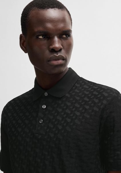 BOSS BOSS Erkek Polo Yaka Regular Fit Pamuklu Kısa Kollu Siyah Polo Yaka T-Shirt 50537132-001