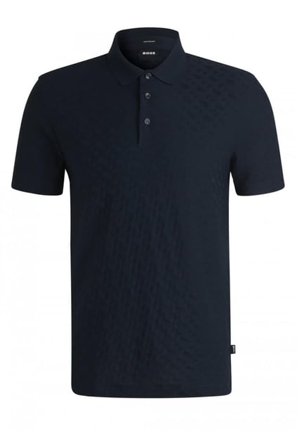 BOSS BOSS Erkek Polo Yaka Regular Fit Pamuklu Kısa Kollu Lacivert Polo Yaka T-Shirt 50537132-404