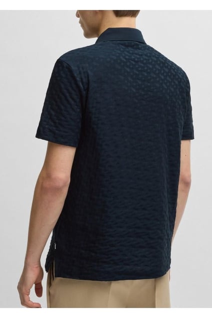 BOSS BOSS Erkek Polo Yaka Regular Fit Pamuklu Kısa Kollu Lacivert Polo Yaka T-Shirt 50537132-404