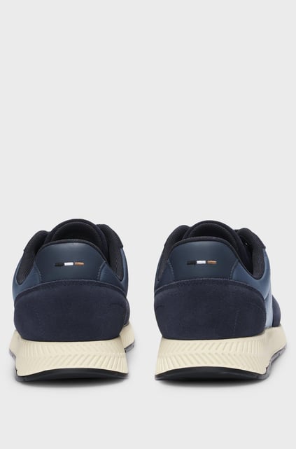 BOSS BOSS Erkek Rahat Taban Renk Geçişli Süet Detaylı Lacivert Sneaker 50536469-410