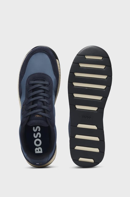 BOSS BOSS Erkek Rahat Taban Renk Geçişli Süet Detaylı Lacivert Sneaker 50536469-410