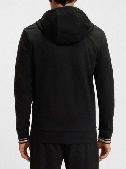 BOSS  BOSS Erkek Regular Fit Kapüşonlu Pamuklu Uzun Kollu Siyah Sweatshirt 50543427-001