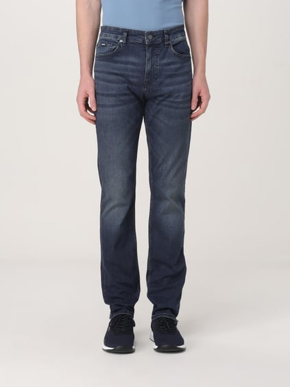 BOSS BOSS Erkek Regular Fit Normal Bel Düz Paça Pamuklu Denim Lacivert Jeans 50538543-406