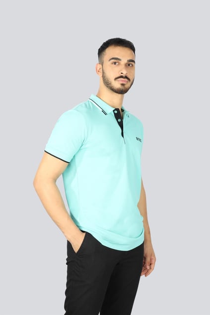 BOSS BOSS Erkek Regular Fit Polo Yaka Pamuklu Kısa Kollu Yeşil Polo Yaka T-Shirt 50469102-255