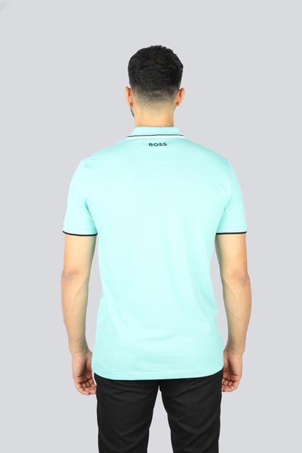 BOSS BOSS Erkek Regular Fit Polo Yaka Pamuklu Kısa Kollu Yeşil Polo Yaka T-Shirt 50469102-255