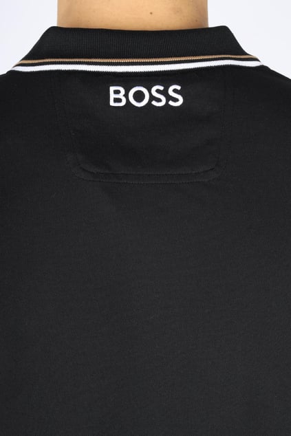 BOSS BOSS Erkek Regular Fit Polo Yaka Pamuklu Kısa Kollu Siyah Polo Yaka T-Shirt 50469102-009