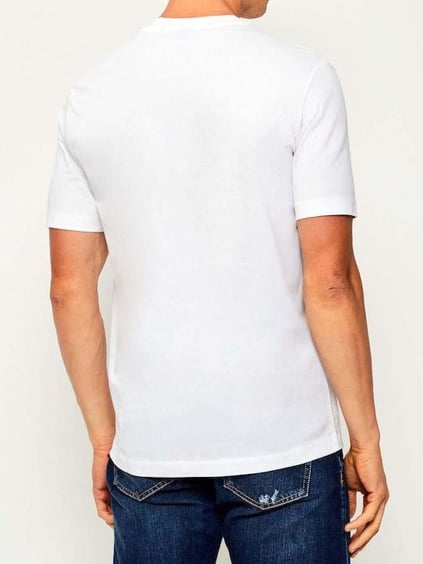 BOSS  BOSS Erkek Regular Fit Yuvarlak Yakalı Logo Baskılı Pamuklu Kısa Kollu Beyaz T-Shirt 50543901-100