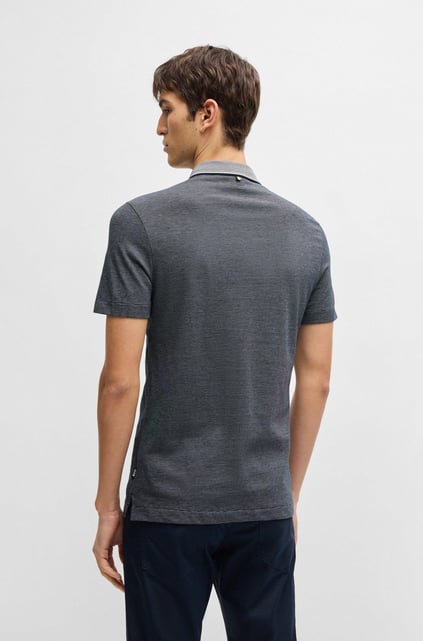 BOSS BOSS Erkek Relaxed Fit Pamuklu Polo Yaka Kısa Kollu Lacivert Polo Yaka T-Shirt 50536853-404