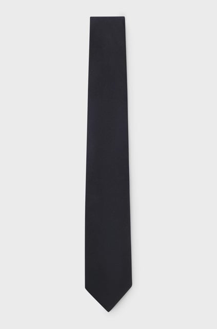 BOSS BOSS Erkek Saf İpek İçerikli Jakarlı Dokuma Kumaş Lacivert Kravat 50480283-401