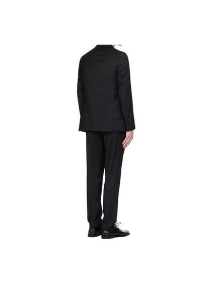 BOSS BOSS Erkek Saf Yünlü Astarlı Çentik Yakalı Slim Fit Siyah Takım Elbise 50546097-001