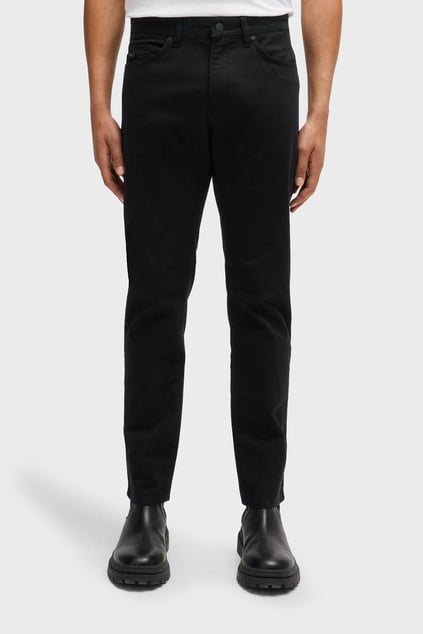 BOSS BOSS Erkek Slim Fit Esnek Pamuklu Normal Bel Düz Paça Siyah Pantolon 50524421-001