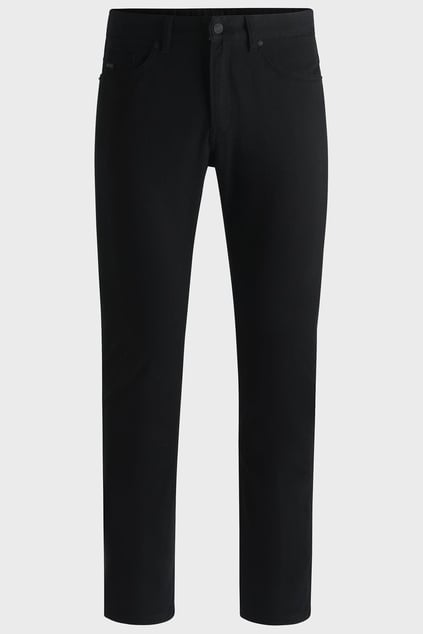BOSS BOSS Erkek Slim Fit Esnek Pamuklu Normal Bel Düz Paça Siyah Pantolon 50524421-001