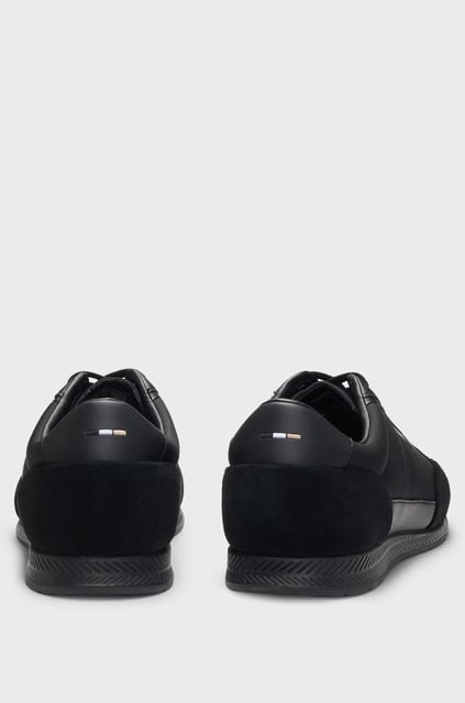 BOSS BOSS Erkek Süet Düşük Bilekli Rahat Taban Deri Siyah1 Sneaker 50548864-005