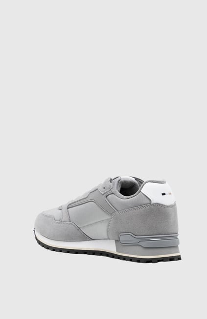 BOSS BOSS Erkek Süet Kumaş Rahat Taban Marka Logolu Bağcıklı Gri Sneaker 50523221-033
