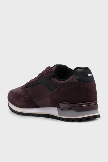 BOSS BOSS Erkek Süet Kumaş Rahat Taban Marka Logolu Bağcıklı Kahverengi Sneaker 50523221-601