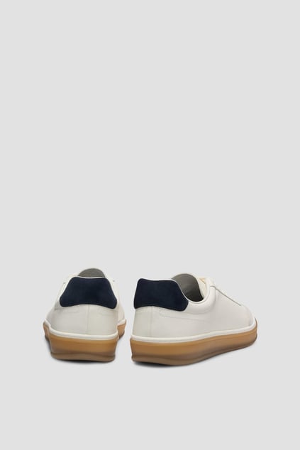 BOSS BOSS Erkek Yumuşak Süet Karışımlı Rahat Taban Deri Beyaz Sneaker 50549408-120