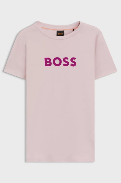 BOSS BOSS Kadın Marka Logolu Kısa Kol Yuvarlak Yaka Pembe T-Shirt 50501139-562