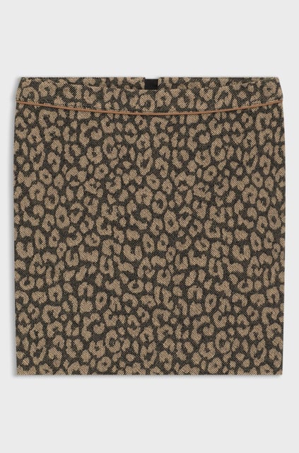 BOSS BOSS Kadın Regular Fit Fermuar Kapatmalı Astarlı Leopar Desenli Mini Leopar Etek 50545996-960