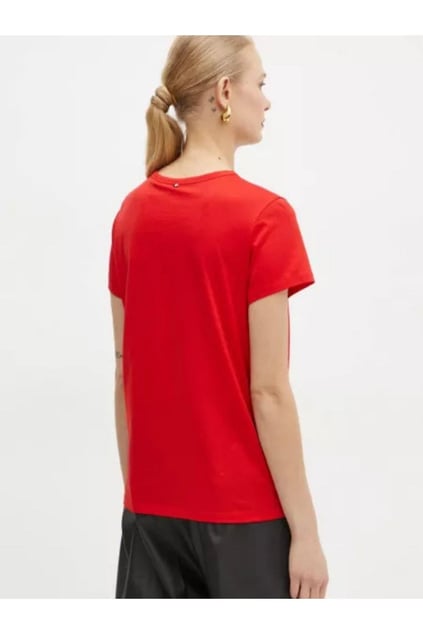 BOSS BOSS Kadın Regular Fit Yuvarlak Yaka Kısa Kollu Kırmızı T-Shirt 50534800-628