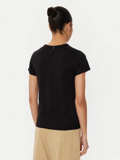 BOSS BOSS Kadın Regular Fit Yuvarlak Yaka Kısa Kollu Siyah T-Shirt 50534800-002