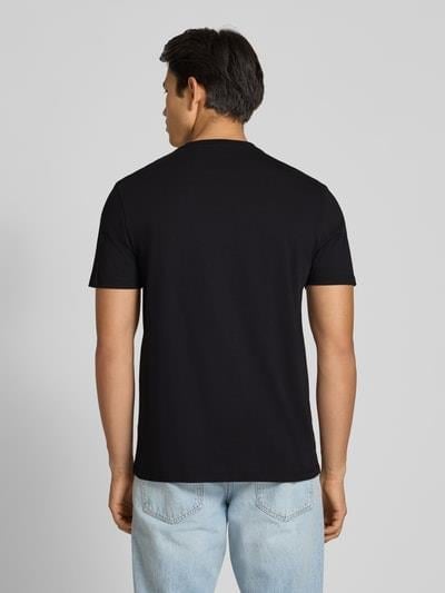 Calvin Klein Calvin Klein Erkek %100 Pamuklu Yuvarlak Yakalı CK Logo Baskılı Kısa Kollu Siyah T-Shirt LV04RD819G-UB1