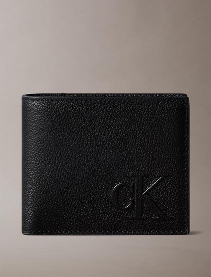 Calvin Klein Calvin Klein Erkek Ana Para Bölmeli Bozuk Para Cepli Kabartma CK Logolu %100 Deri Siyah Cüzdan LV04G1022G-UB1