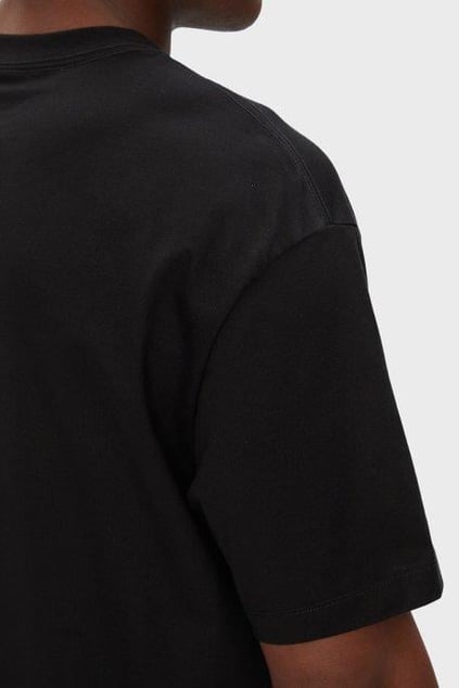 Calvin Klein Calvin Klein Erkek Bisiklet Yaka Kısa Kol Pamuklu CK Yazı Detay Pamuklu Siyah T-Shirt LV04RB295G-UB1