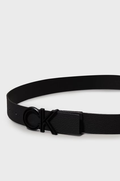 Calvin Klein Calvin Kleın Erkek CK Logo Tokalı %100 Deri Siyah Kemer K50K509201-BAX