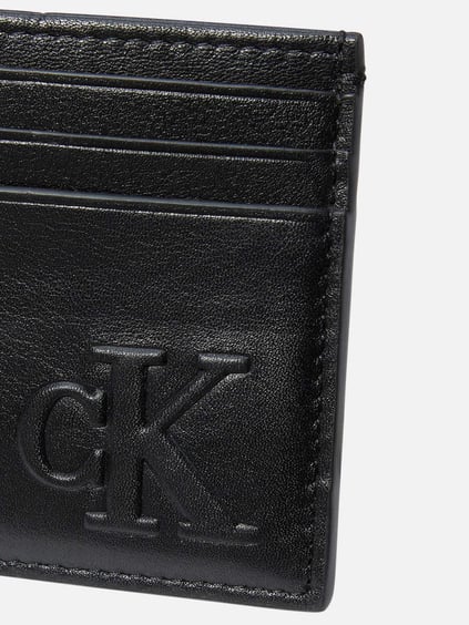 Calvin Klein Calvin Klein Erkek CK Logo Kabartmalı Ekstra Kart Bölmeli Deri Siyah Cüzdan LV04G1070G-UB1