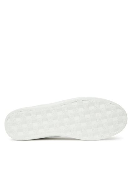 Calvin Klein Calvin Klein Erkek Deri Bağlamalı Düz Taban Yuvarlak Burun Ck Desenli Beyaz Sneaker YM0YM01369-01W