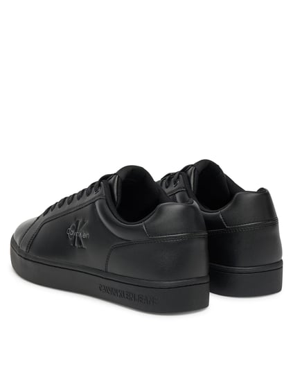 Calvin Klein Calvin Klein Erkek Deri Bağlamalı Düz Taban Yuvarlak Burun Ck Desenli Siyah Sneaker YM0YM01369-0GJ