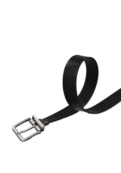 CALVIN KLEIN Calvin Kleın Erkek Desenli Metal Tokalı Kabartmalı Deri Siyah Kemer K50K512083-0GT