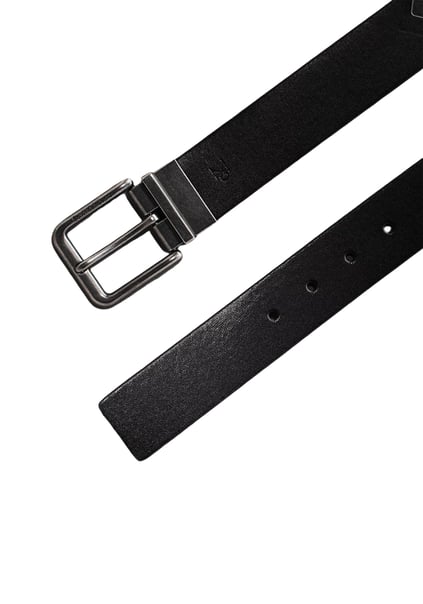 CALVIN KLEIN Calvin Kleın Erkek Desenli Metal Tokalı Kabartmalı Deri Siyah Kemer K50K512083-0GT