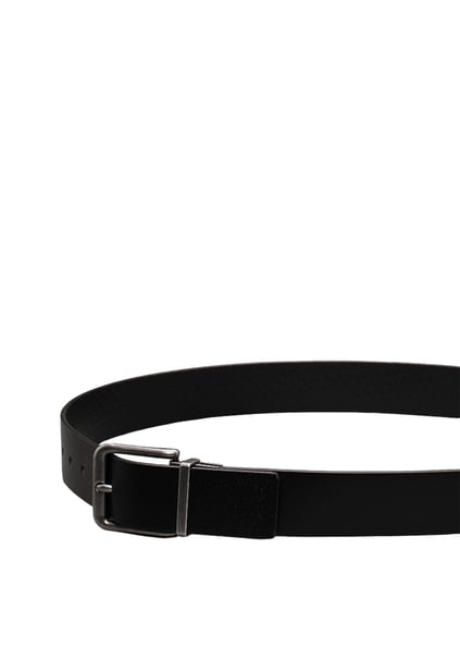 CALVIN KLEIN Calvin Kleın Erkek Desenli Metal Tokalı Kabartmalı Deri Siyah Kemer K50K512083-0GT