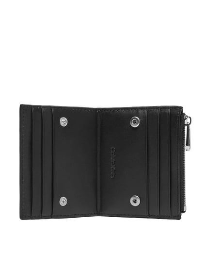 Calvin Klein Calvin Klein Erkek Dokulu Dış Yüzey Ekstra Kart ve Fermuar Bölmeli Siyah Cüzdan LV04D1044G-UB1