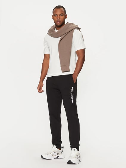 CALVIN KLEIN Calvin Kleın Erkek Dokuma Kumaş  Normal Bel  Düz Model Siyah Eşofman Altı K10K114342-BEH